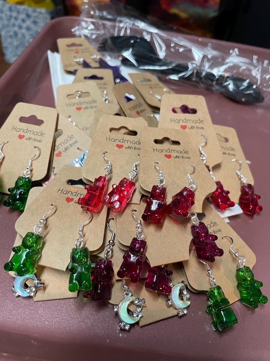 Resin Gummy Bear earrings